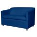 Combo 02 Namoradeira Decorativa Tilla Pés Cromados Suede Azul Marinho - DS Estofados