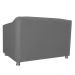 Combo 02 Namoradeira Decorativa Tilla Pés Cromados Suede Cinza - DS Estofados