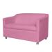 Combo 02 Namoradeira Decorativa Tilla Pés Cromados Suede Rosa - DS Estofados