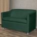 Combo 02 Namoradeira Decorativa Tilla Pés Cromados Suede Verde - DS Estofados