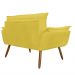 Combo 02 Namoradeira Poltrona Sofá decorativa 02 Lugares Opalla Pés Palito Amarelo - DS Estofados