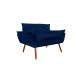 Combo 02 Namoradeira Poltrona Sofá decorativa 02 Lugares Opalla Pés Palito Azul Marinho - DS Estofados