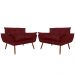 Combo 02 Namoradeira Poltrona Sofá decorativa 02 Lugares Opalla Pés Palito Bordô - DS Estofados