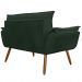 Combo 02 Namoradeira Poltrona Sofá decorativa 02 Lugares Opalla Pés Palito Verde - DS Estofados