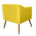 Combo 02 Poltrona Decorativa Lavinia Pés Palito Suede Amarelo - DS Estofados