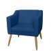Combo 02 Poltrona Decorativa Lavinia Pés Palito Suede Azul Marinho - DS Estofados