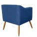 Combo 02 Poltrona Decorativa Lavinia Pés Palito Suede Azul Marinho - DS Estofados