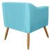 Combo 02 Poltrona Decorativa Lavinia Pés Palito Suede Azul Turquesa - DS Estofados