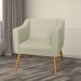 Combo 02 Poltrona Decorativa Lavinia Pés Palito Suede Bege - DS Estofados