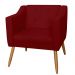 Combo 02 Poltrona Decorativa Lavinia Pés Palito Suede Bordô - DS Estofados