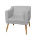 Combo 02 Poltrona Decorativa Lavinia Pés Palito Suede Branco - DS Estofados