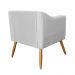 Combo 02 Poltrona Decorativa Lavinia Pés Palito Suede Branco - DS Estofados