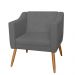 Combo 02 Poltrona Decorativa Lavinia Pés Palito Suede Cinza - DS Estofados