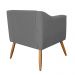 Combo 02 Poltrona Decorativa Lavinia Pés Palito Suede Cinza - DS Estofados