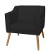 Combo 02 Poltrona Decorativa Lavinia Pés Palito Suede Preto - DS Estofados