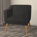 Combo 02 Poltrona Decorativa Lavinia Pés Palito Suede Preto - DS Estofados