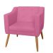 Combo 02 Poltrona Decorativa Lavinia Pés Palito Suede Rosa - DS Estofados