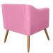 Combo 02 Poltrona Decorativa Lavinia Pés Palito Suede Rosa - DS Estofados