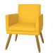 Combo 02 Poltrona Decorativa Pés Palito Nina Estilo Matelassê Amarelo - DS Estofados