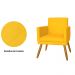 Combo 02 Poltrona Decorativa Pés Palito Nina Estilo Matelassê Amarelo - DS Estofados