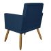 Combo 02 Poltrona Decorativa Pés Palito Nina Estilo Matelassê Azul Marinho - DS Estofados
