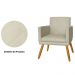 Combo 02 Poltrona Decorativa Pés Palito Nina Estilo Matelassê Bege - DS Estofados