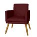 Combo 02 Poltrona Decorativa Pés Palito Nina Estilo Matelassê Bordô - DS Estofados