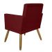 Combo 02 Poltrona Decorativa Pés Palito Nina Estilo Matelassê Bordô - DS Estofados