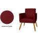 Combo 02 Poltrona Decorativa Pés Palito Nina Estilo Matelassê Bordô - DS Estofados