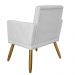 Combo 02 Poltrona Decorativa Pés Palito Nina Estilo Matelassê Branco - DS Estofados
