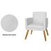 Combo 02 Poltrona Decorativa Pés Palito Nina Estilo Matelassê Branco - DS Estofados