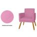 Combo 02 Poltrona Decorativa Pés Palito Nina Estilo Matelassê Rosa - DS Estofados