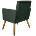 Combo 02 Poltrona Decorativa Pés Palito Nina Estilo Matelassê Verde - DS Estofados