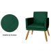 Combo 02 Poltrona Decorativa Pés Palito Nina Estilo Matelassê Verde - DS Estofados