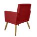 Combo 02 Poltrona Decorativa Pés Palito Nina Estilo Matelassê Vermelho - DS Estofados