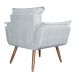 Combo 02 Poltronas Decorativa Opalla Pés Palito Suede Branco - DS Estofados