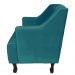 Combo 02 Poltronas Decorativa Pés Luis XV Gênises Encosto Estilo Capitonê Suede Azul Turquesa - DS Estofados