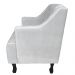 Combo 02 Poltronas Decorativa Pés Luis XV Gênises Encosto Estilo Capitonê Suede Branco - DS Estofados