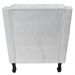 Combo 02 Poltronas Decorativa Pés Luis XV Gênises Encosto Estilo Capitonê Suede Branco - DS Estofados