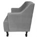 Combo 02 Poltronas Decorativa Pés Luis XV Gênises Encosto Estilo Capitonê Suede Cinza - DS Estofados