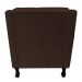 Combo 02 Poltronas Decorativa Pés Luis XV Gênises Encosto Estilo Capitonê Suede Marrom - DS Estofados