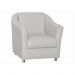 Combo 02 Poltronas Decorativa Para Escritório E Sala De Estar Tilla Tecido Napa Branco - DS Estofados