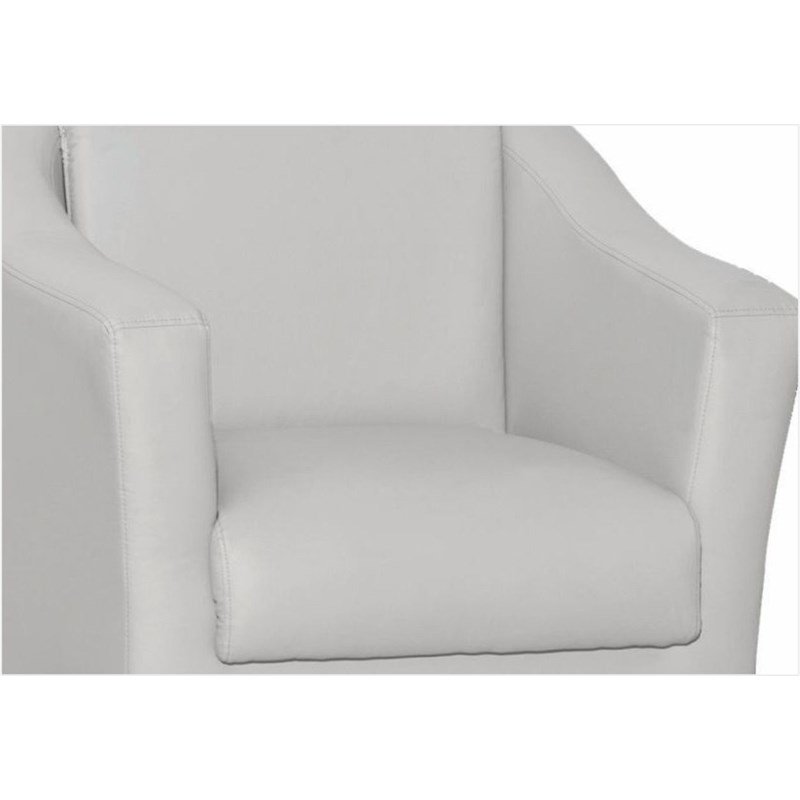 Combo 02 Poltronas Decorativa Para Escritório E Sala De Estar Tilla Tecido Napa Branco - DS Estofados