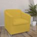Combo 02 Poltronas Decorativa Tilla Pés Cromados Suede Amarelo - DS Estofados