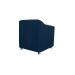 Combo 02 Poltronas Decorativa Tilla Pés Cromados Suede Azul Marinho - DS Estofados