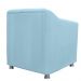 Combo 02 Poltronas Decorativa Tilla Pés Cromados Suede Azul Turquesa - DS Estofados