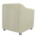 Combo 02 Poltronas Decorativa Tilla Pés Cromados Suede Bege - DS Estofados