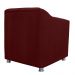 Combo 02 Poltronas Decorativa Tilla Pés Cromados Suede Bordô - DS Estofados