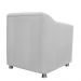 Combo 02 Poltronas Decorativa Tilla Pés Cromados Suede Branco - DS Estofados