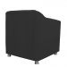 Combo 02 Poltronas Decorativa Tilla Pés Cromados Suede Preto - DS Estofados
